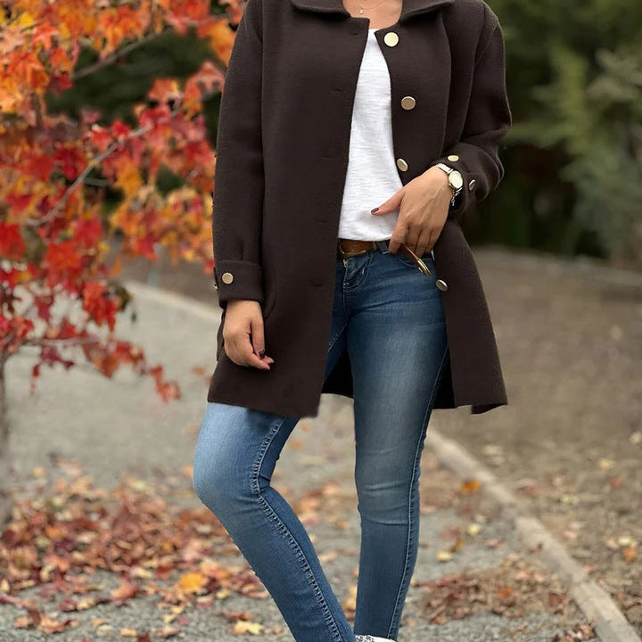 Andrea - classic button down oversized jacket — view 7