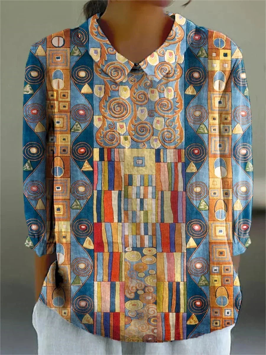 Andrea - artistic mosaic blouse — view 2