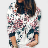 Andreia - elegant floral bomber jacket — view 1