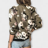 Andreia - elegant floral bomber jacket — view 2