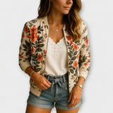 Andreia - elegant floral bomber jacket — view 6