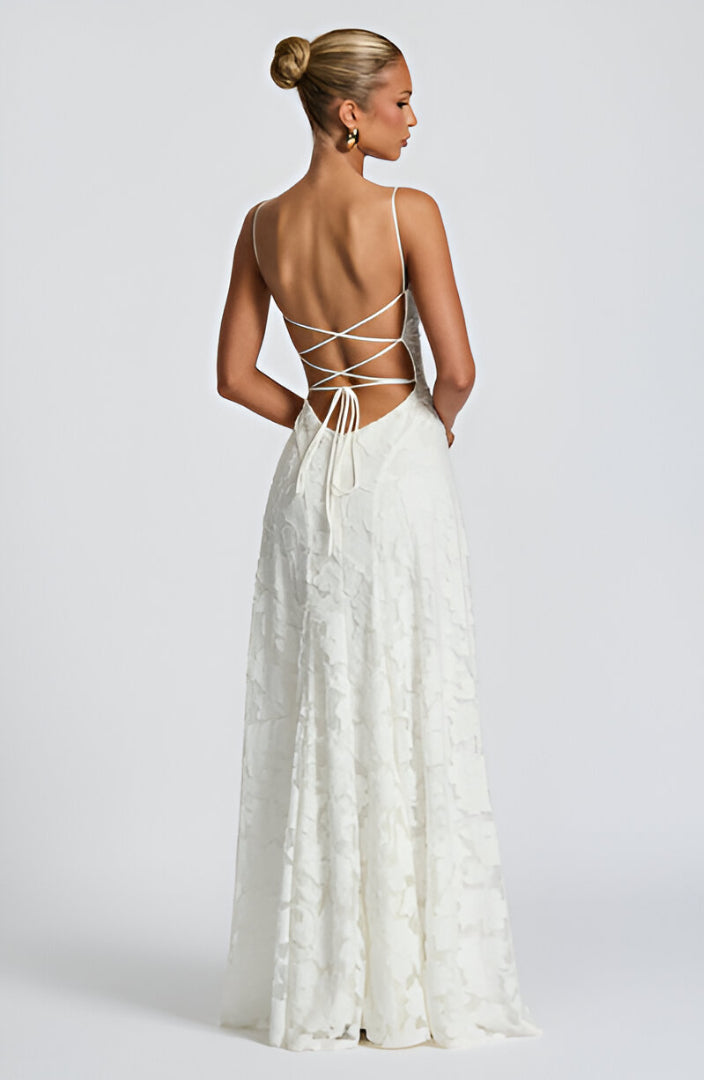 Anna - long dress with lace — view 2