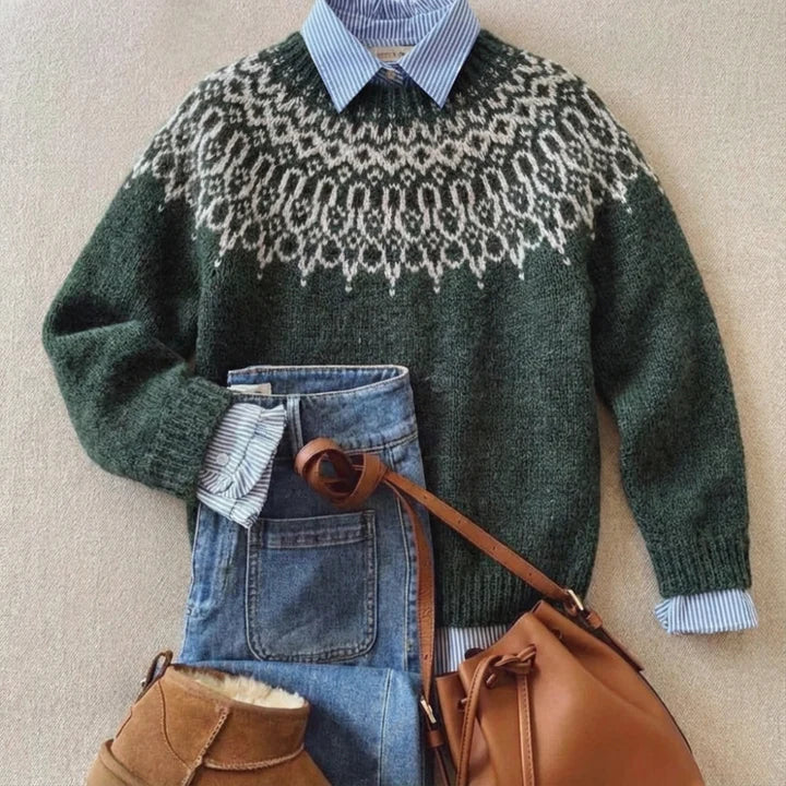 Anna - classic retro knit sweater — view 1