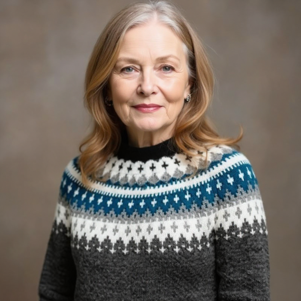 April - retro knitted sweater — view 4