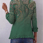 Aria - bohemian paisley ruffle jacket — view 2