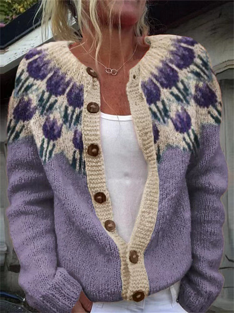 Ashley - Retro Icelandic Cardigan — view 2