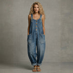 Ashley - stylish denim overalls with pockets — view 1