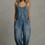 Ashley - stylish denim overalls with pockets — view 2