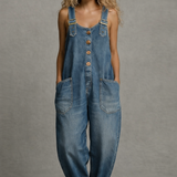Ashley - stylish denim overalls with pockets — view 2