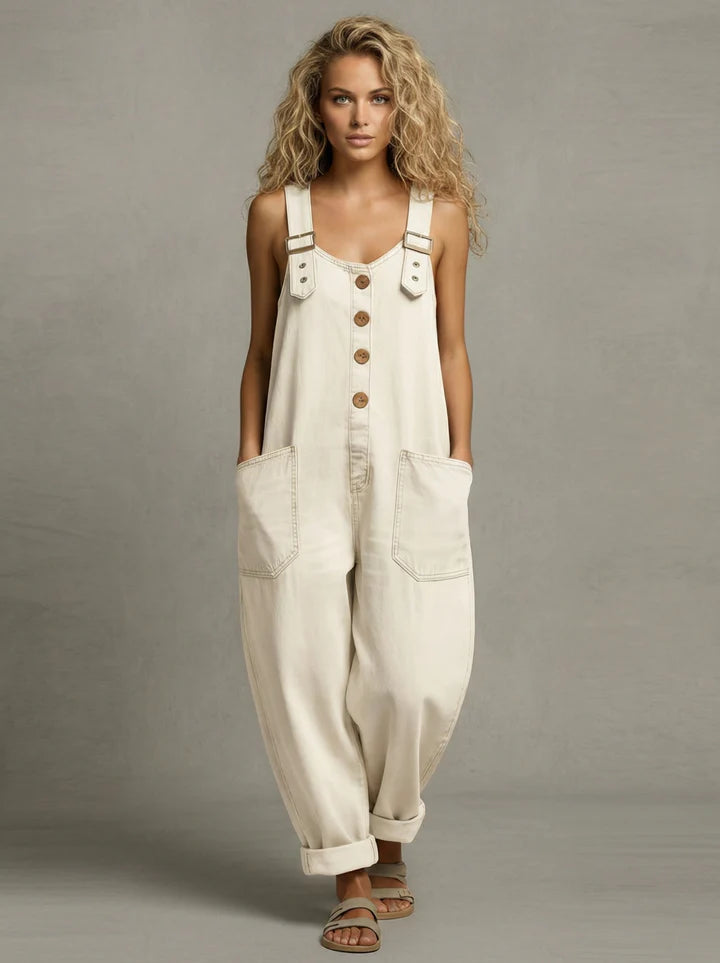 Ashley - stylish denim overalls with pockets — view 4