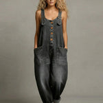 Ashley - stylish denim overalls with pockets — view 5