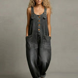 Ashley - stylish denim overalls with pockets — view 5