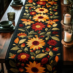 Table runner - Autumn sunflowers — view 1
