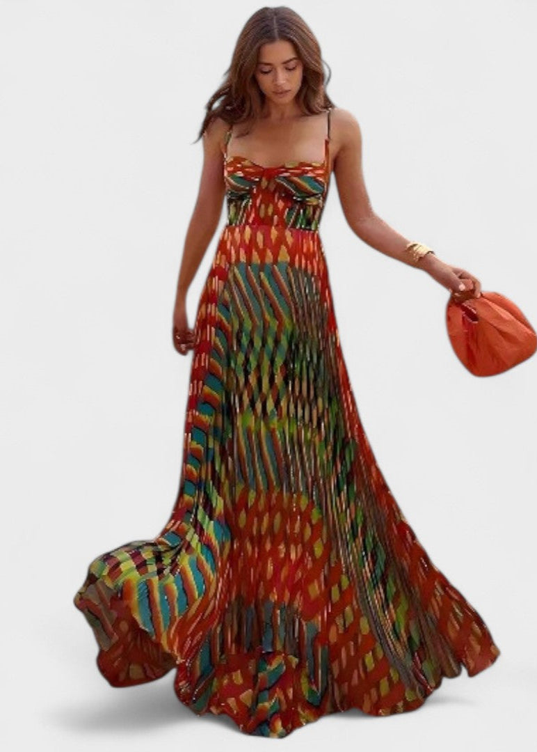 Aubrey - Abstract Print Maxi Dress — view 1