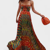 Aubrey - Abstract Print Maxi Dress — view 1