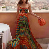 Aubrey - Abstract Print Maxi Dress — view 2