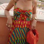 Aubrey - Abstract Print Maxi Dress — view 3