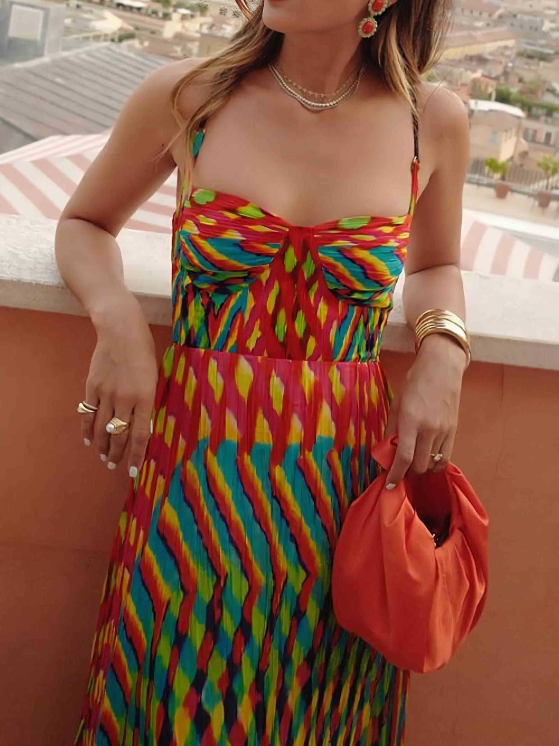 Aubrey - Abstract Print Maxi Dress — view 3