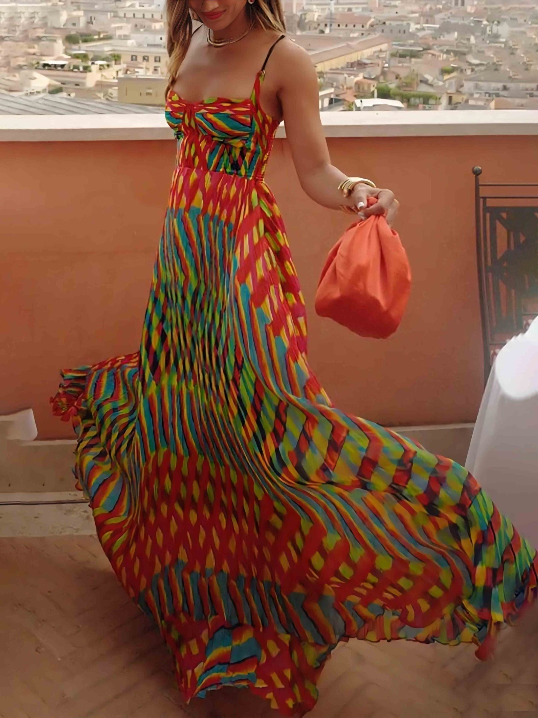 Aubrey - Abstract Print Maxi Dress — view 4