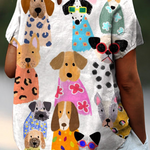 Aubrey - Dog Print Blouse — view 3
