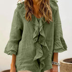 Audrey - ruffled top with bell sleeves — view 4