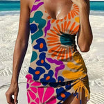 Aurora - floral graphic tankini with tummy control shorts — view 2