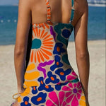Aurora - floral graphic tankini with tummy control shorts — view 3