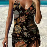 Aurora - floral graphic tankini with tummy control shorts — view 4