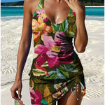 Aurora - floral graphic tankini with tummy control shorts — view 6