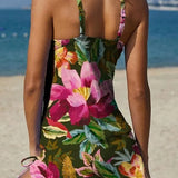 Aurora - floral graphic tankini with tummy control shorts — view 7