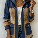 Ava - patchwork hooded jacket — view 1