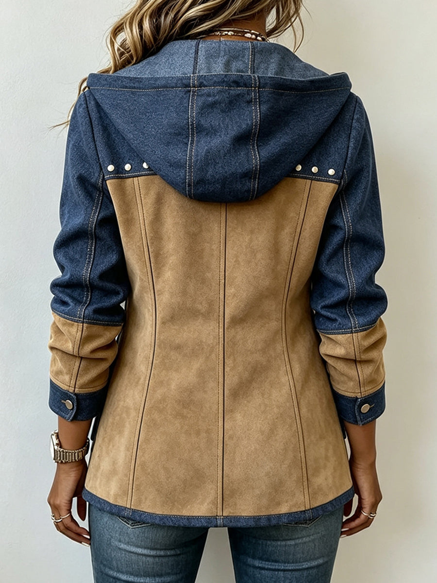 Ava - patchwork hooded jacket — view 2