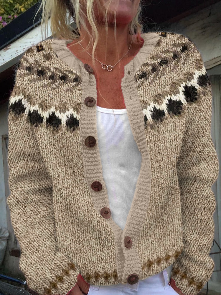 Avery - retro Icelandic cardigan — view 2