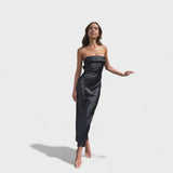 Avery - Sleeveless Satin Dress — view 2