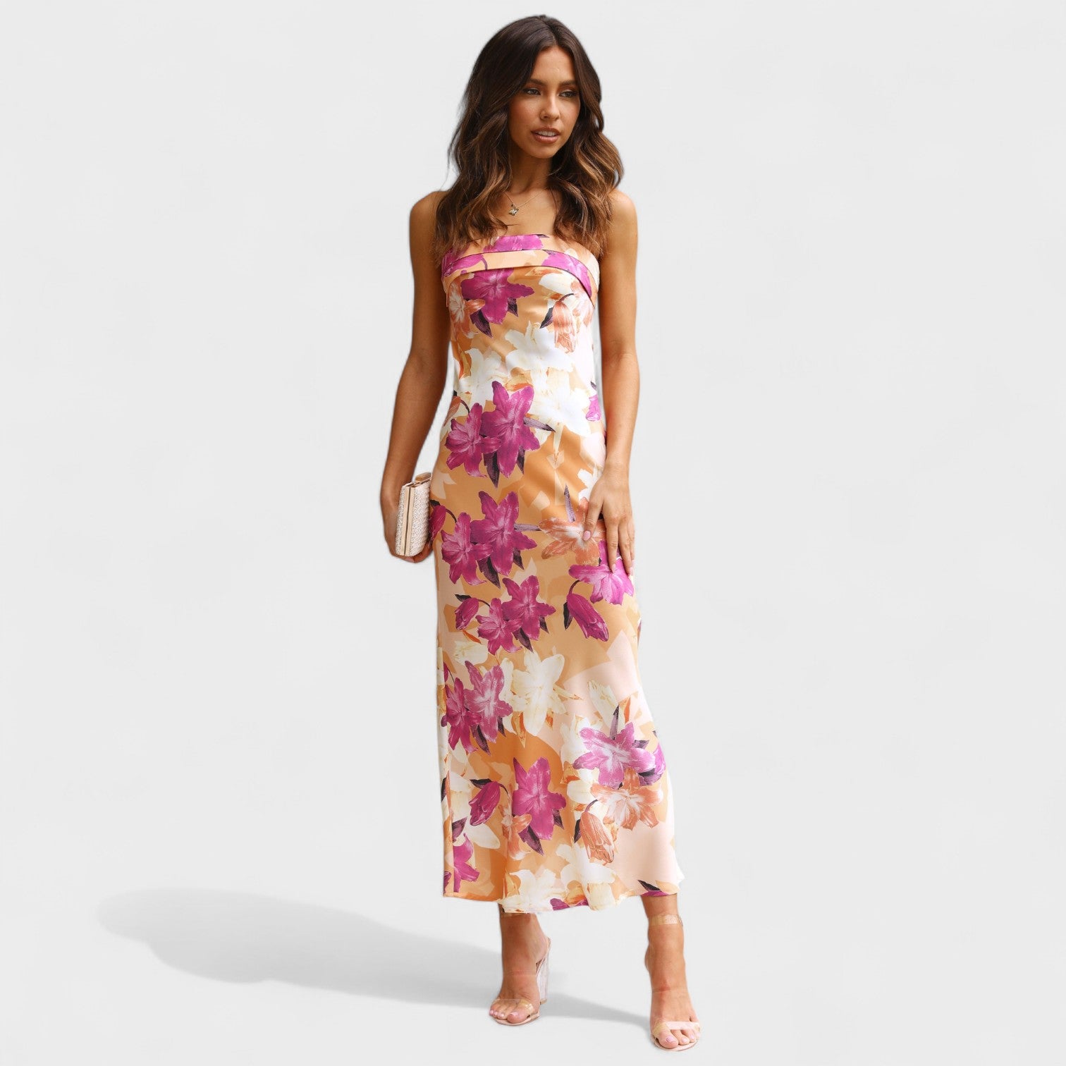 Avery - Sleeveless Satin Dress — view 6