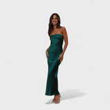 Avery - Sleeveless Satin Dress — view 9