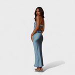 Avery - Sleeveless Satin Dress — view 12