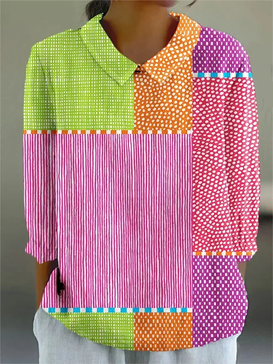 Ayda - playful patchwork blouse — view 2