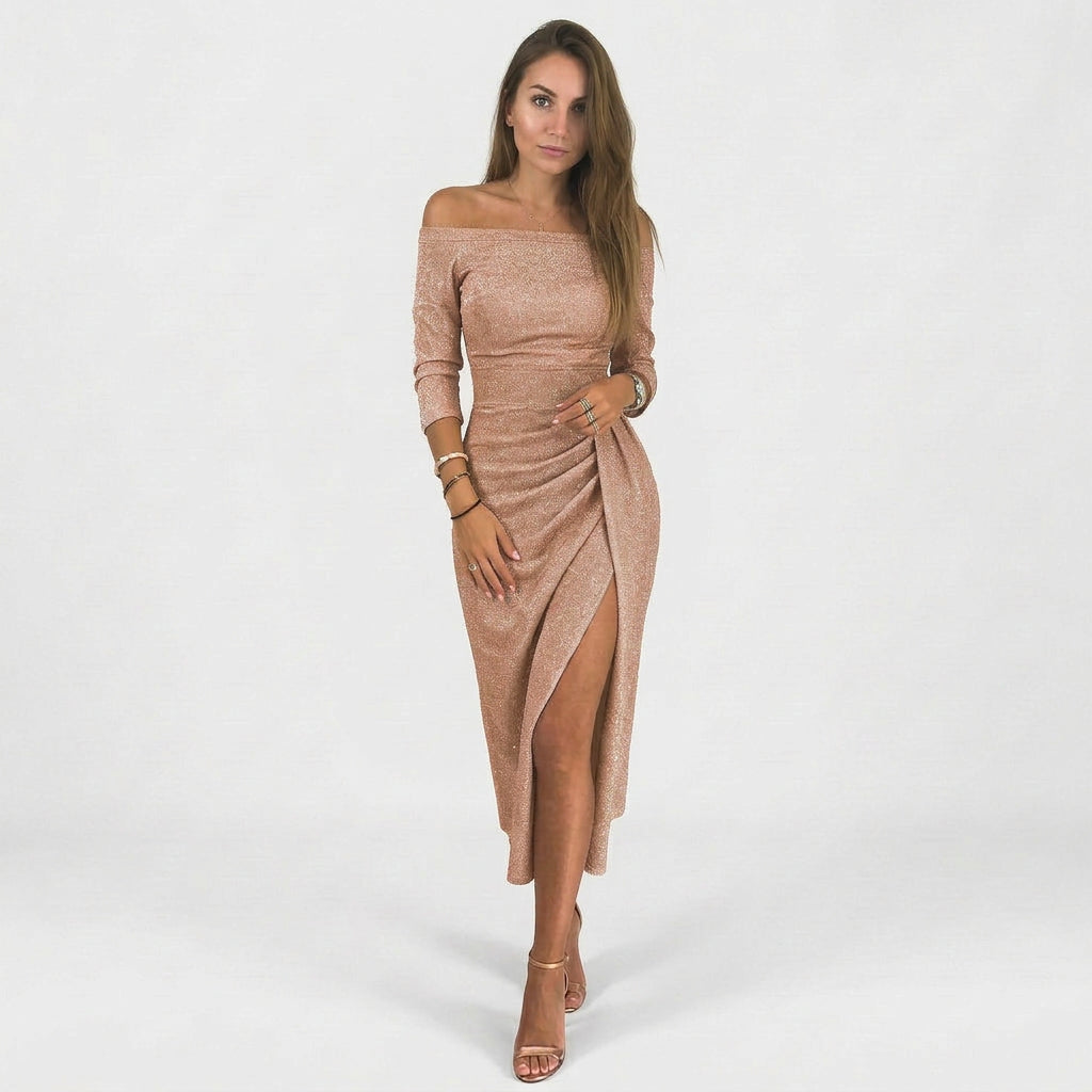 Bailey - elegant off-the-shoulder dress — view 1