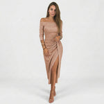 Bailey - elegant off-the-shoulder dress — view 1