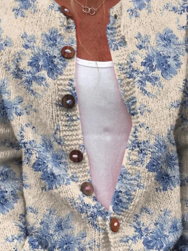Bailey - Retro Knit Cardigan Sweater — view 2