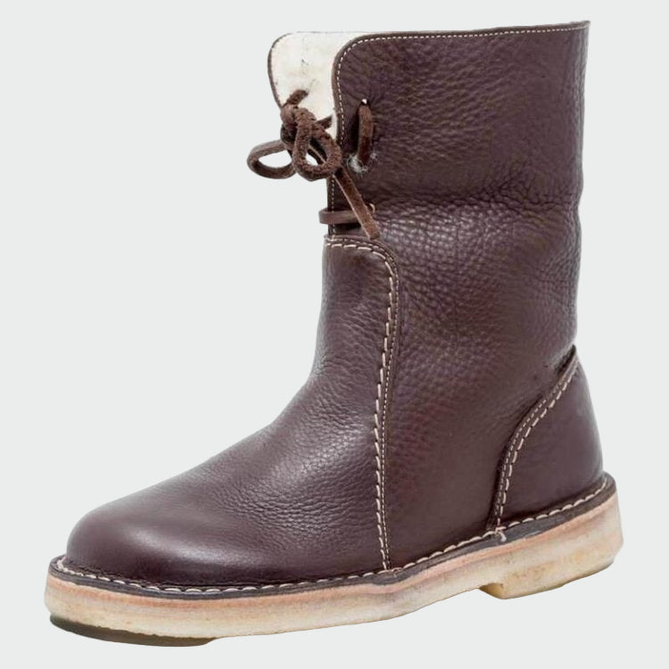 Berta - waterproof men's leather boots with wool lining — view 4