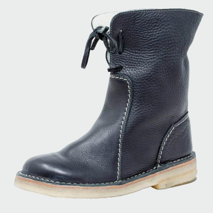Berta - waterproof men's leather boots with wool lining — view 5