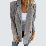 Bethany - elegant blazer with check pattern — view 1
