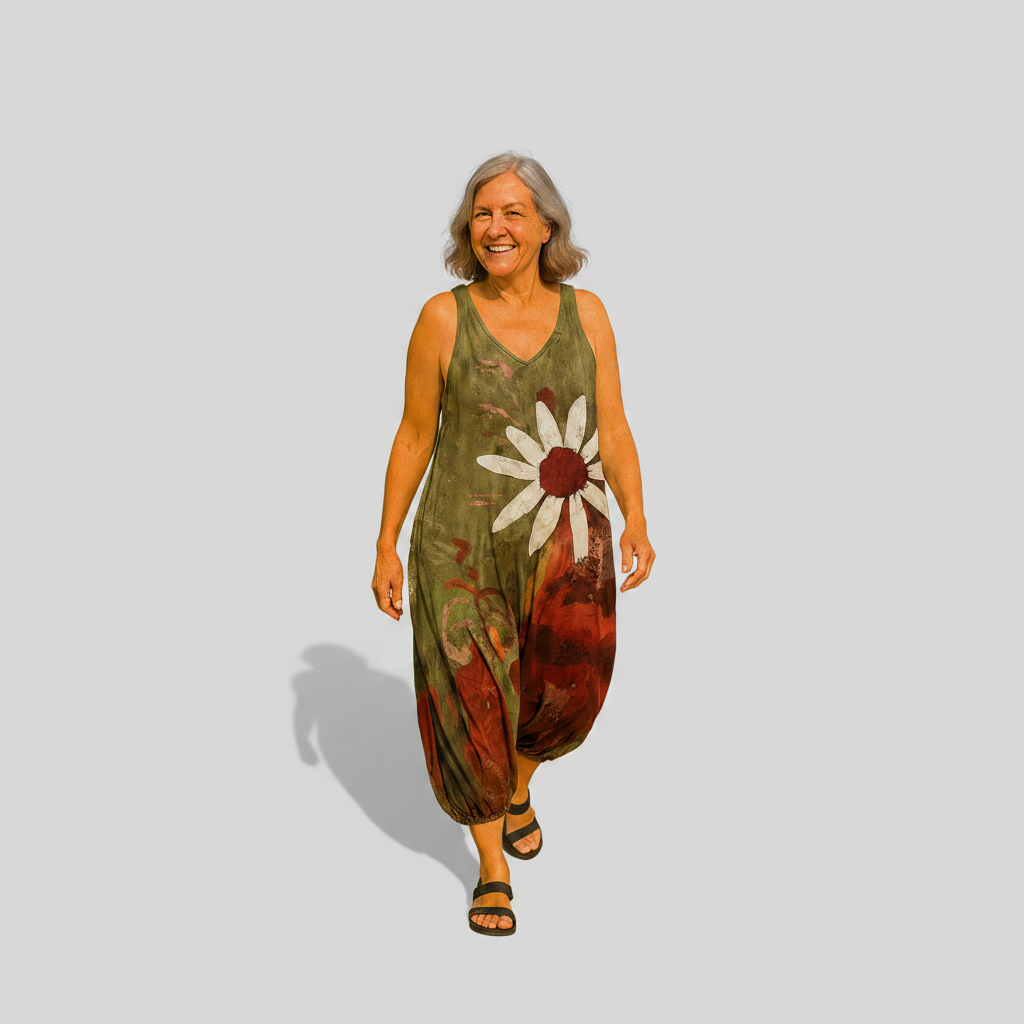 Bethany - wide leg loose overall — view 5