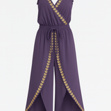 Bree - Black and white dress with gold details — view 10