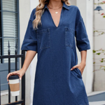 Bree - casual denim dress — view 3