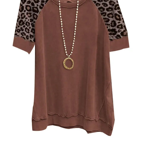 Bree - Women's Retro Leopard Print Top — view 1