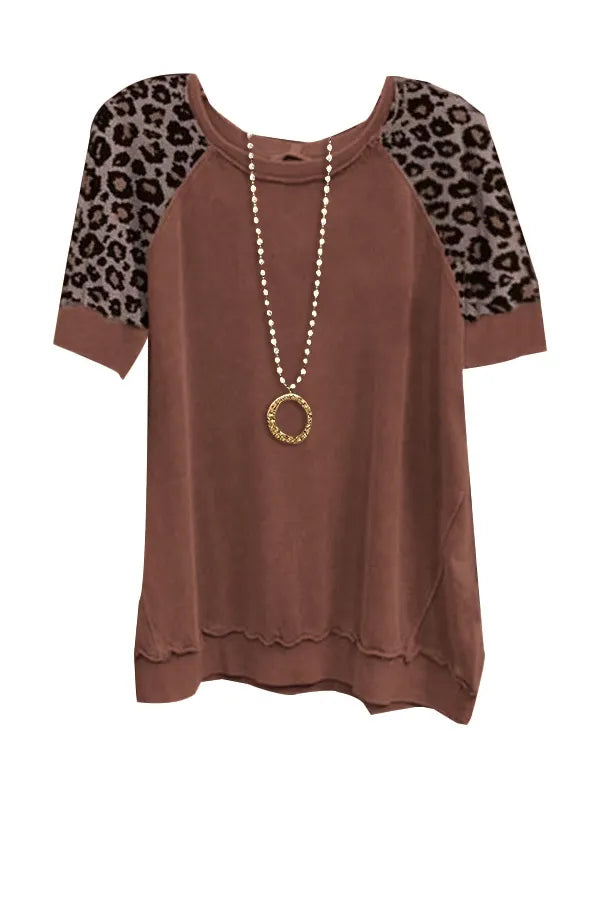 Bree - Women's Retro Leopard Print Top — view 1