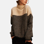 Bree - Structured two-tone knit sweater — view 2